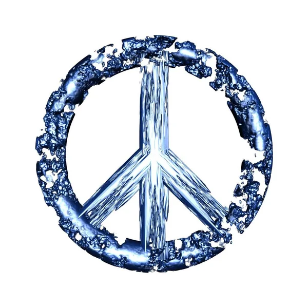 Abstract Illustration Peace Sign Isolated White Background — Stock Photo, Image