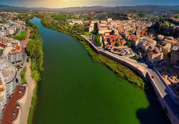 Vue Aérienne Tortosa Ville Tarragona Catalogne Espagne Photo Drone — Photo