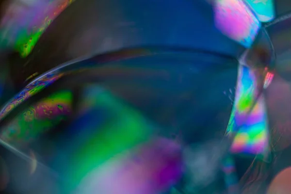 Närbild Bild Såpbubblor Med Regnbågens Färger Det — Stockfoto