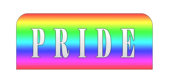 Ilustrace Barevného Označení Pride Izolovaného Bílém Pozadí — Stock fotografie