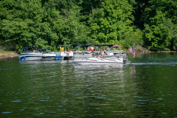 Morgantown United States May 2020 Boaters Partying Back Waters Cheat — Stock Photo, Image