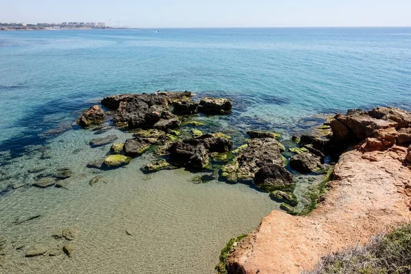 Zachwycające Ujęcie Pejzażu Morskiego Uchwyconego Torrevieja Hiszpania — Zdjęcie stockowe