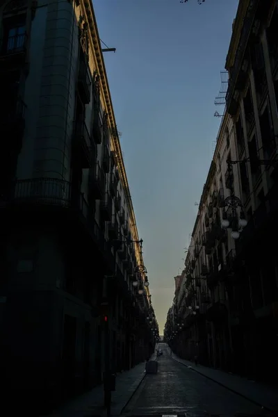 Rua Barcelona Cidade Catalunha Espanha Durante Pandemia Coronaviurs — Fotografia de Stock