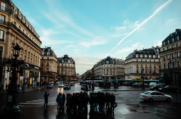 Париж Франция Июня 2020 Прекрасный Пейзаж Парижа Закате — стоковое фото