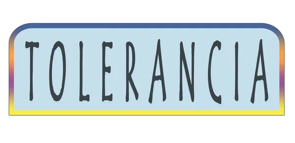 Una Ilustración Una Insignia Con Tolerancia Tolerance Ext Ella Aislada — Foto de Stock