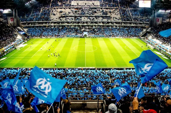 Marseille Francia Octubre 2019 Supporters Match Foot Rencontre Psg Foule — Foto de Stock