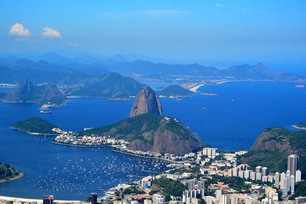 Eine Luftaufnahme Der Schönen Küstenstadt Rio Janeiro Brasilien — Stockfoto