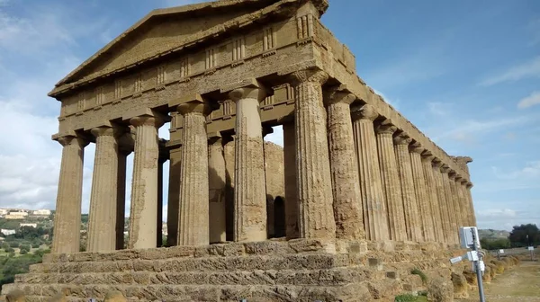 Temple Dans Vallée Des Temples Agrigente Italie — Photo