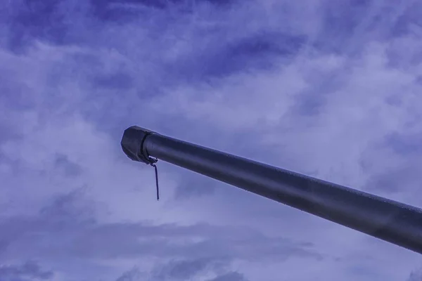 Крупним Планом Знімок Труби Фоні Хмарного Неба — стокове фото