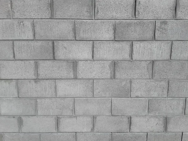 Horizontal Shot Gray Bricked Wall Construction Site — Stock Photo, Image