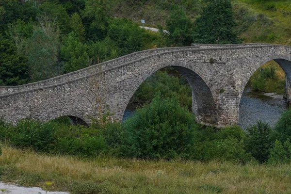 Středověký Most Navaře Severně Španělska Camino Santiago — Stock fotografie