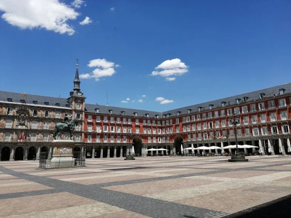 Plaza Mayor Madrid España Durante Día —  Fotos de Stock