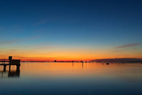 Una Toma Increíble Hermoso Paisaje Marino Sobre Fondo Atardecer —  Fotos de Stock