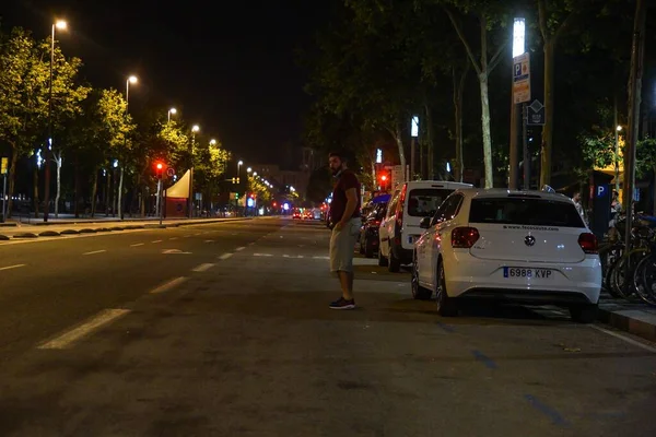 Barcelona Spanya Mayıs 2020 Barcelona Spanya Covid Hapsi Sırasında Sokaktaki — Stok fotoğraf