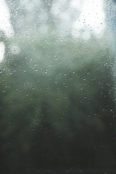 Raindrops Glass Blurry Background — Stock Photo, Image