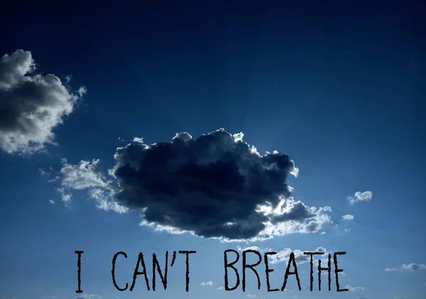 Words Can Breathe Written Cloud Sky Symbolizing George Floyd Death — Stock Photo, Image