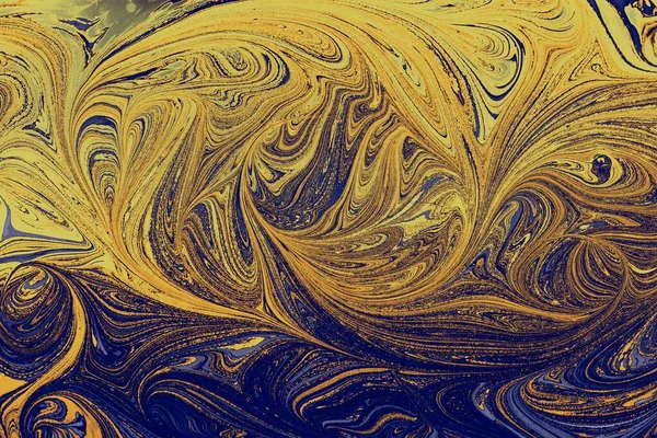 Nahaufnahme Eines Abstrakten Farbenfrohen Gemäldes Der Wassermarmor Technik — Stockfoto