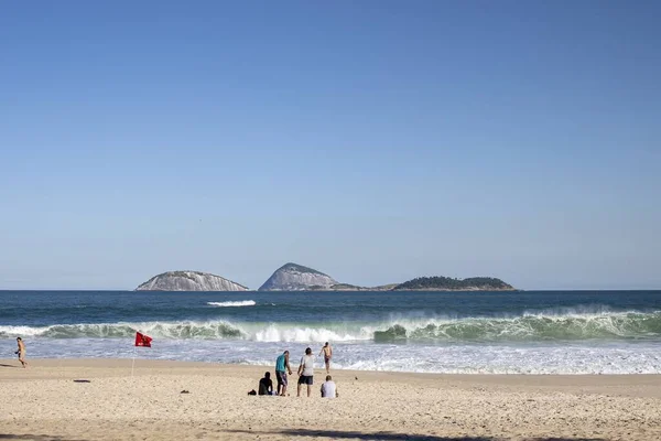 Рио Жанейро Бразил Июня 2020 Года Люди Пляже Ипанема Время — стоковое фото