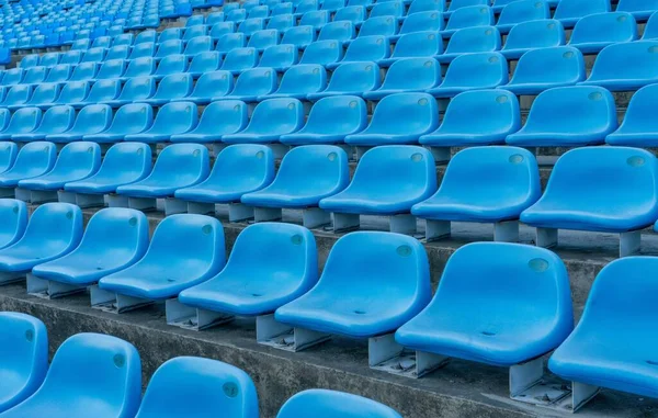 Die Leeren Blauen Sitze Stadion — Stockfoto