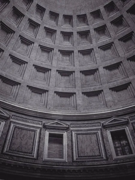 Het Plafond Van Een Pantheon Rome Italië — Stockfoto