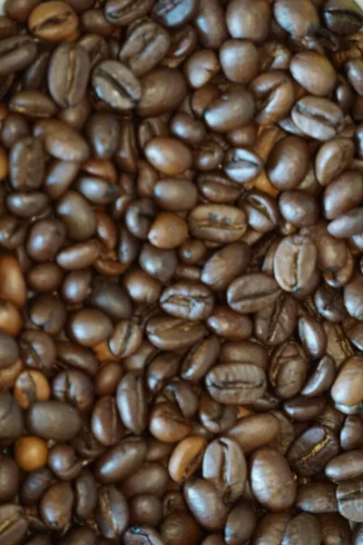 コーヒー豆の垂直閉鎖ショット — ストック写真