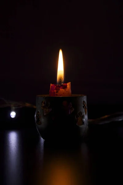 Aromatic Candle Darkness — Stock Photo, Image