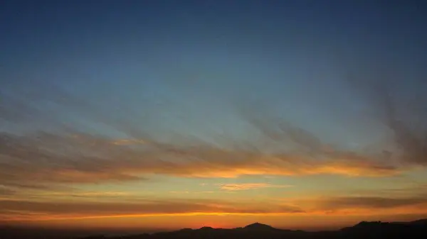 Krásná Oranžová Obloha Během Západu Slunce — Stock fotografie
