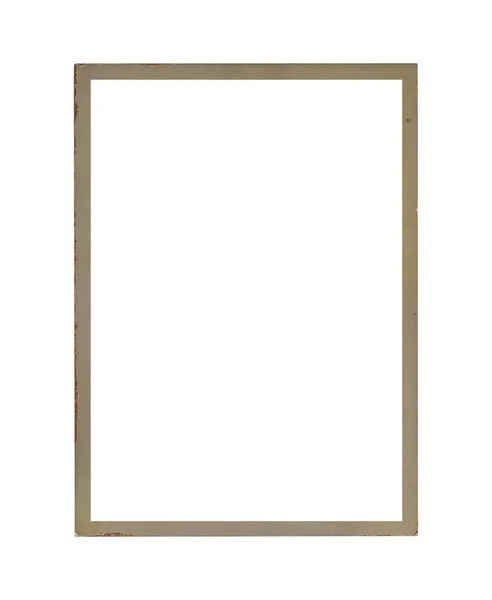 Marco Rectangular Beige Para Pintar Pintar Aislado Sobre Fondo Blanco — Foto de Stock