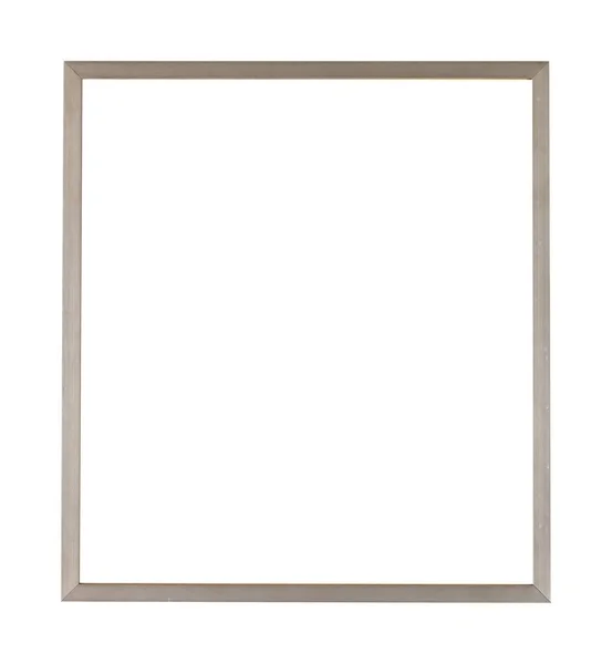 Een Beige Houten Vierkante Lijst Voor Het Schilderen Beeld Geïsoleerd — Stockfoto