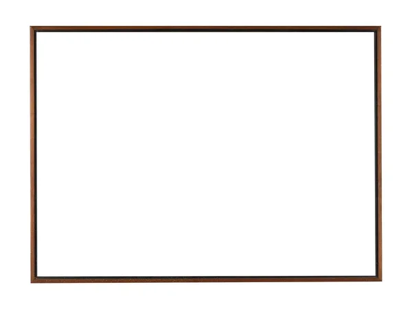 Een Vierkante Houten Bruine Lijst Voor Het Schilderen Beeld Geïsoleerd — Stockfoto