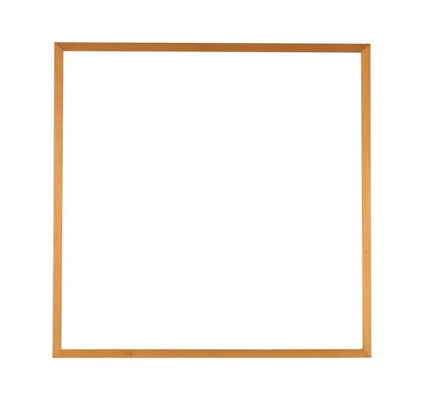 Una Cornice Quadrata Legno Pittura Immagine Isolata Sfondo Bianco — Foto Stock
