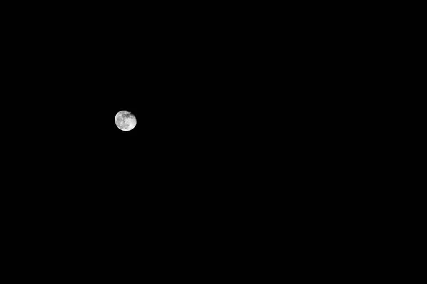 Luna Piena Sfondo Nero — Foto Stock