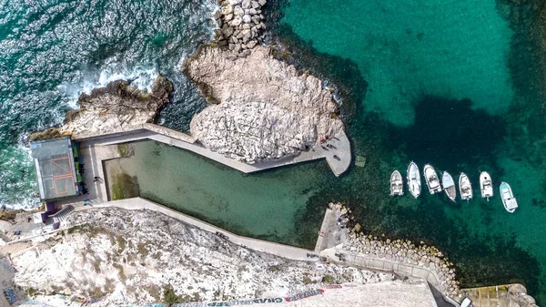 Birds Eye View Vallon Des Auffes Marsella Francia —  Fotos de Stock