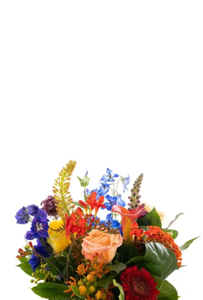 Een Afgelegen Verticaal Shot Van Een Boeket Van Kleurrijke Bloemen — Stockfoto