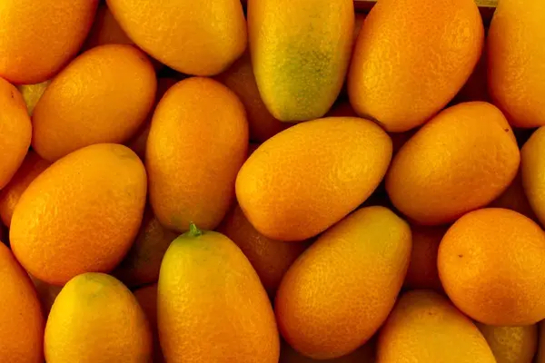 Närbild Färska Kumquat Frukter — Stockfoto