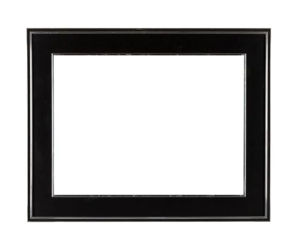 画框在白色背景上隔离的用于绘画或图画的黑色厚实的正方形框架 — 图库照片