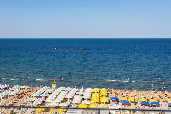 Високий Кут Знятий Пляжі Ріміні Італії — стокове фото