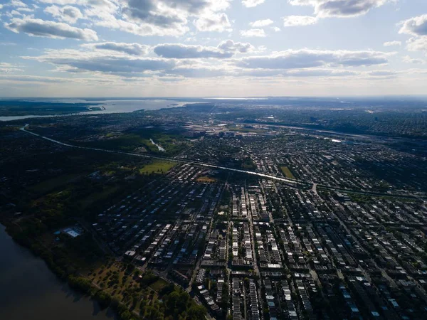 Flygfoto Utsikt Över Staden Montreal Kanada Solig Dag — Stockfoto