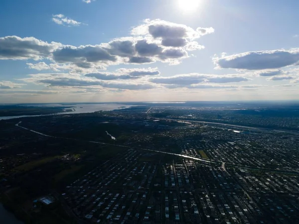 Güneşli Bir Günde Montreal Kanada Nın Havadan Manzarası — Stok fotoğraf