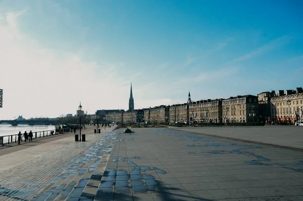 Beau Paysage Centre Historique Bordeaux France Sur Fond Ciel Bleu — Photo