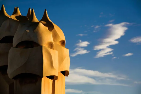 Абстрактная Скульптура Casa Mil Барселоне Каталония Испания — стоковое фото