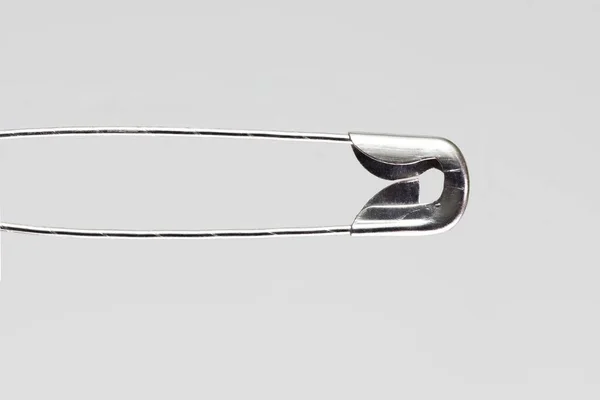 Safety Pin Isolated Plain White Background — Stock Photo, Image