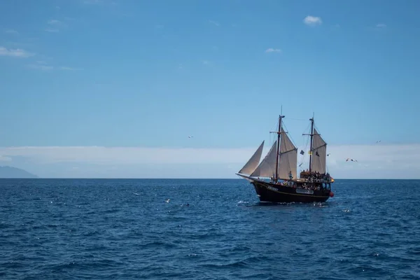 Una Hermosa Vista Barco Mar Perfecto Para Papel Pintado —  Fotos de Stock