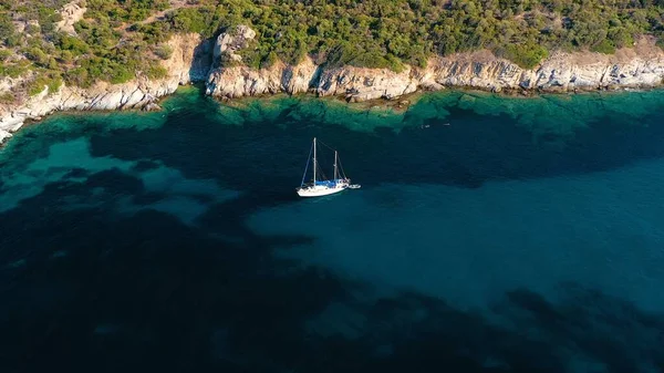 Aerial Beautiful Shot Thasos Island — Stock Photo, Image