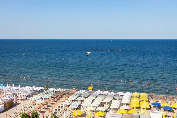 Eine Hochauflösende Aufnahme Vom Strand Von Rimini Italien — Stockfoto