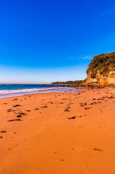 Eine Sonnige Landschaft Mit Schönem Sandstrand Auf Blauem Meeresgrund — Stockfoto