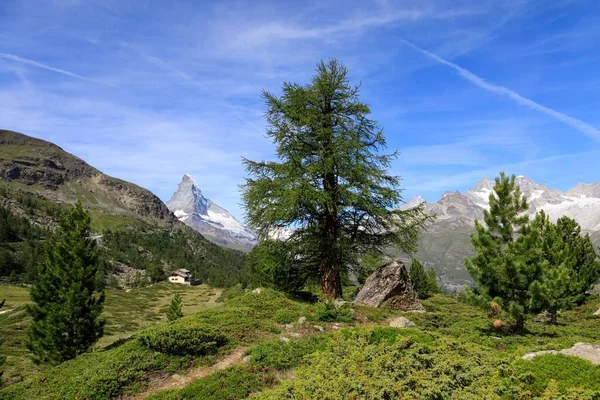 Чудовий Знімок Гори Маттергорні Швейцарія — стокове фото