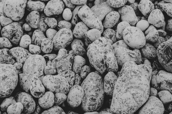 Greyscale Shot Stones Different Sizes — Stock Photo, Image