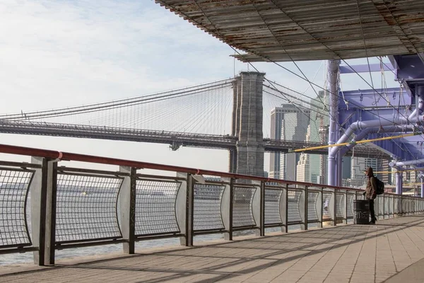 Piękne Ujęcie Brooklyn Bridge Usa — Zdjęcie stockowe