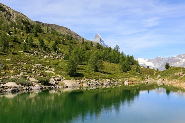 Une Belle Vue Une Montagne Dans Cervin Zermatt Suisse — Photo